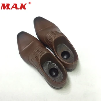 1:6 de la escala de los hombres del hombre macho muchacho brown zapatos de cuero botas de los modelos de ajuste para 12