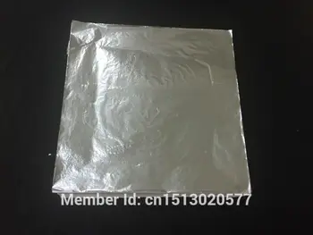 100 hojas de 16 X 16 cm de Imitación de plata de la hoja hoja de papel de aluminio de aluminio de la hoja de envío gratis