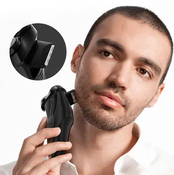 ENCHEN Blackstone3 máquina de afeitar Eléctrica en 3D Triple de la Cuchilla Flotante Maquinilla de Afeitar de la Máquina Lavable Recargable USB de los Hombres DE Barba Trimmer