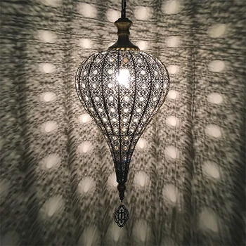 Artpad de Metal Hueco Colgante de Luz de Marruecos Exóticas Colgante de Luz de turquía del Sudeste de Asia Tela de la Tienda de la Barra del Restaurante de Decoración de la Lámpara