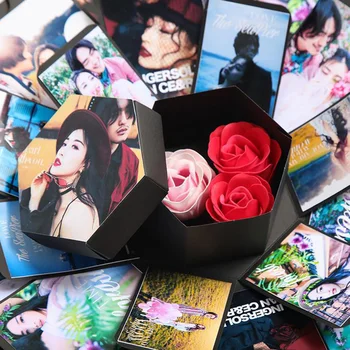 DIY hecho a Mano Regalo Sorpresa Álbum Love etiqueta Engomada de la Caja para Propuestas de Matrimonio de Decisiones Sorpresa, Fiestas de Cumpleaños de la Foto del Aniversario