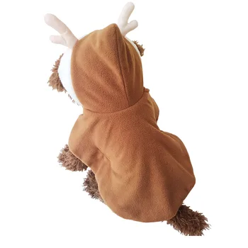 La navidad de los alces estilo de Ropa de Perro de Perro Manto de abrigo chaqueta perro otoño invierno de la chaqueta de lana caliente+algodón para mascotas ropa