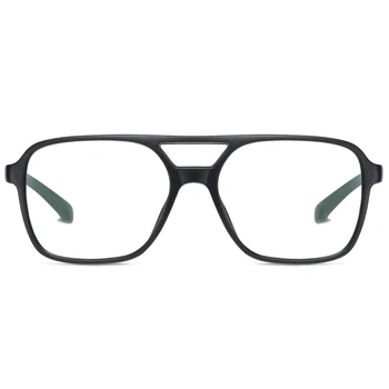 Peekaboo de la luz azul de bloqueo óptico de las gafas de los hombres tr90 equipo del cuadrado negro de gafas para mujer gran marco claro objetivo de ultraligero