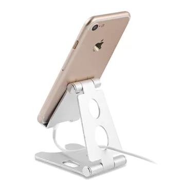 De aluminio Ajustable soporte para Teléfono antideslizante Teléfono Móvil Soporte de Muelle de Escritorio para el iPhone iPad Samsung Tablet soporte para Smartphone