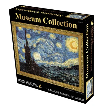 MaxRenard 50*70cm rompecabezas de Rompecabezas de 1000 Piezas de Madera, Montaje de Imagen Mundial de la obra Maestra de Van Gogh Rompecabezas Juguetes para Adultos Juegos