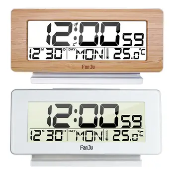 Multi-función LCD digitaces de la Exhibición del Reloj de Alarma Termómetro 12H/24H Calendario de Tiempo de Repetición de alarma luz de fondo de Escritorio de Reloj