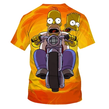De dibujos animados de Anime de los Simpsons, la Impresión en 3D 2020 Verano de camiseta de los Hombres de la Moda de los Hombres y de las Mujeres T-shirt Suave Textura de Moda Casual Hombres