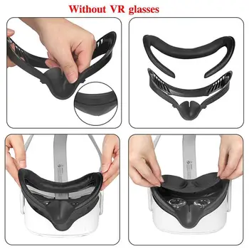 VR Cuero de la Máscara de Ojo Para Oculus Quest 2 VR Headset Accesorios cobertor de Casco de Realidad Virtual de Reemplazo de la Correa Ajustable de Cabeza