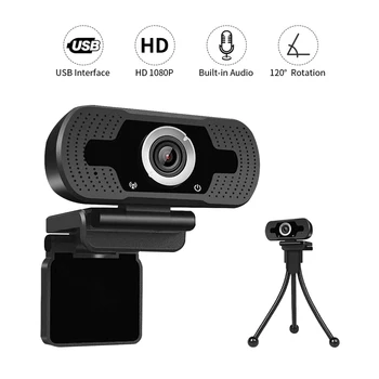 Full HD 1080P Webcam USB Pc Cámara con Micrófono de Driver de Vídeo de la Webcam transmisión en Vivo Web Cam de Vídeo de pantalla ancha