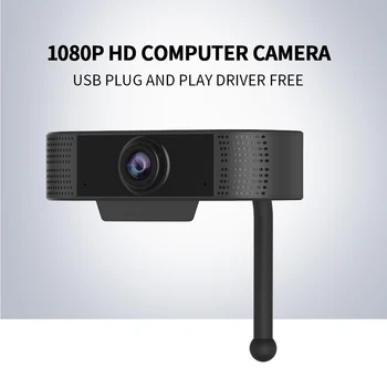 Full HD 1080P Webcam USB Pc Cámara con Micrófono de Driver de Vídeo de la Webcam transmisión en Vivo Web Cam de Vídeo de pantalla ancha