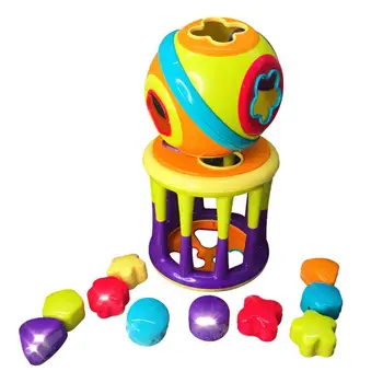 2020 nuevo bebé combinación sonajero gráfico de la bola de la construcción de bloque de rompecabezas cognitivo agarrar el juguete de los niños regalos