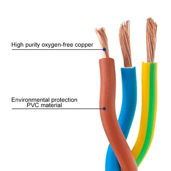 RVV línea de alimentación de 2/3/4/5 núcleo de cobre alambre de cable de 22 AWG revestimiento de PVC alambre de 0,3 plaza con funda de líneas de cableado eléctrico del Hogar