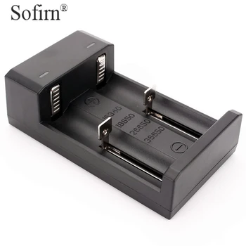 Sofirn 2 Ranuras USB Cargador de Batería para 18650 16340 36650 26650 Batería Recargable de litio Cargadores de batería Cargador Universal
