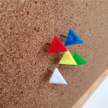 50pcs chinchetas de Plástico para el Tablero de Corcho Decorativo Marcador de Mapa chincheta Triángulo de Dibujo Pin Creativo de artículos de Oficina
