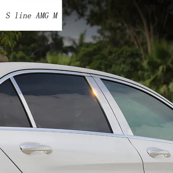 La Ventana de coche B-pilares Decorativo Pegatina Para Mercedes Benz Clase C W205 C180 C200 largo del eje longitudinal del Coche Estilo Recorte de Accesorios de automóviles