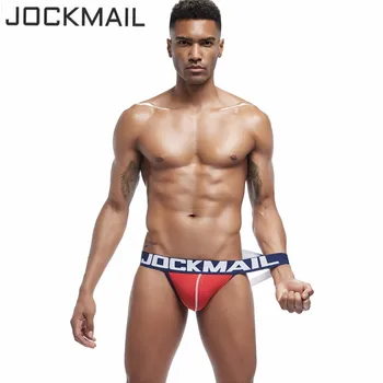 JOCKMAIL Marca de Ropa interior masculina Jockstraps de Malla Sexy Deportistas Bikini G-cadenas de los Hombres de la correa de cueca ropa interior Masculina Calzoncillos Gay de la ropa interior del Pene