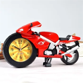Chico de la Motocicleta Modelo Fresco Reloj de Alarma para los niños los Niños en Moto de Despertador Infantil Reloj de Mesa Reloj de Escritorio de Escritorio de Decoración para el Hogar