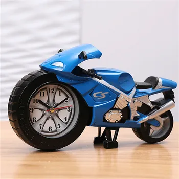Chico de la Motocicleta Modelo Fresco Reloj de Alarma para los niños los Niños en Moto de Despertador Infantil Reloj de Mesa Reloj de Escritorio de Escritorio de Decoración para el Hogar