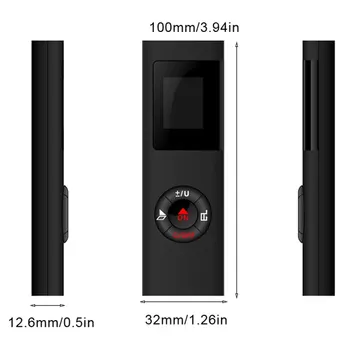Mini telémetro láser USB de carga de alto valor regalo de bolsillo instrumento de medición de alta precisión de medición