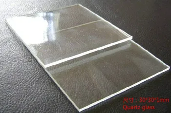 5pcs transparente de cristal de cuarzo de la placa de 30x30x1mm de cristal de cuarzo placa cuadrada