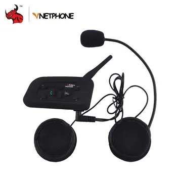 VNETPHON 1200M BT Bluetooth Casco de la Motocicleta de Intercomunicación 6 personas Full Dúplex Inalámbrica Bluetooth la Comunicación de Interfono Auricular