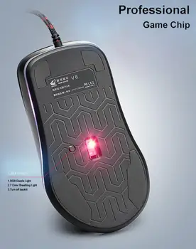 Mouse Raton Profesional con Cable RGB LED Óptico Usb Ergonómico Ratón para Juegos Para PC Portátil Recargable de ratón de la computadora 18Aug6