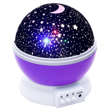 Premium Estrellas del Cielo Estrellado de Noche LED Proyector Luz de la Luna de la Novedad de la Mesa de Noche, Lámpara de la Batería USB Luz de Noche Para los Niños