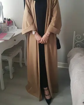 Eid Mubarak Abrir Abaya Dubai, Turquía Abayas para las Mujeres Musulmanas Cardigan de Vestir el Hiyab Islámico Ropa Vestido Arabe Mujer Musulmanes