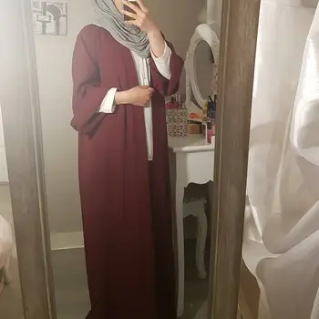 Eid Mubarak Abrir Abaya Dubai, Turquía Abayas para las Mujeres Musulmanas Cardigan de Vestir el Hiyab Islámico Ropa Vestido Arabe Mujer Musulmanes