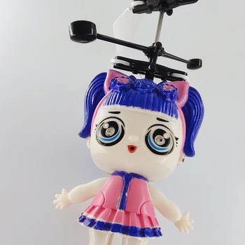 Lol sorpresa muñecas de la Inducción de la suspensión de la muñeca de la máquina voladora de Otoño-resistentes a la inducción iluminado pequeña niña avión de juguete