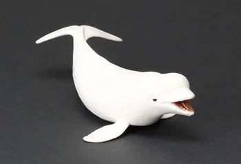 Original, genuina vida marina del océano Animal Ballena blanca Estatuilla Beluga Figura de Juguete de los Niños de Regalo de Juguetes Educativos para niños