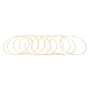 10pcs Oro Atrapasueños Material de Metal Anillos Aros de Atrapasueños Accesorio Para DIY hechos a Mano de Mimbre Artesanías 2.8*150mm