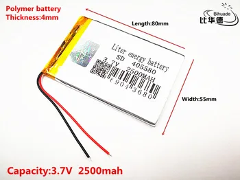 Litro de energía de la batería de Buen Qulity 3.7 V,2500mAH 405580 de Polímero de litio ion / Li-ion batería para tablet pc de BANCO,GPS,mp3,mp4