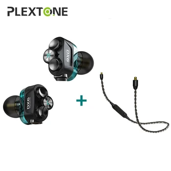 Plextone DX6 Separar el Deporte de Auriculares Combinable Bluetooth 5.0 3.5 mm Estéreo de alta fidelidad Bass auriculares de TIPO C con Cable Auriculares MMCX Cable