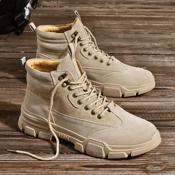 2020 Invierno Nuevos Hombres de Arranque de la Moda Zapatos Botas Militares de la Altura-parte Superior de Algodón Botas de Utillaje de Invierno de Algodón Acolchado Zapatos de los Hombres Zapatos