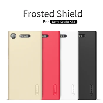 Para Sony Xperia XZ1 Caso NILLKIN Super Frosted Shield X Mate Duro de la PC de nuevo Caso Para Sony Xperia XZ1 Cubierta Con Protector de Pantalla