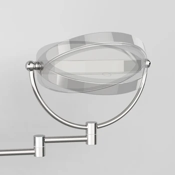 Montado en la pared del LED Espejo de Maquillaje Con el Enchufe de 5X de Aumento Espejo de Doble Cara de Espejos de la Pared Toque de Atenuación Espejos de Baño