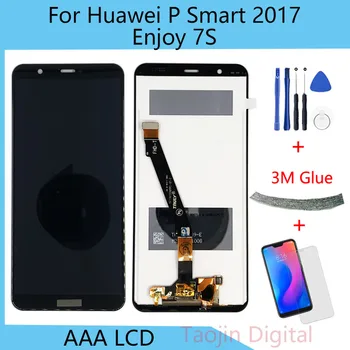 Para Huawei P Inteligentes FIG-LX1 FIG-LX2 FIG-LX3 Pantalla LCD Digitalizador de Pantalla Táctil Para Huawei Disfrutar de 7s 5.65