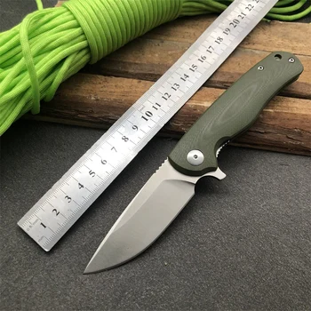 Senior El afilado acero D2 caza tácticas de supervivencia cuchillo plegable de la dureza 58 HRC EDC herramienta de Alta gama regalo cuchillo