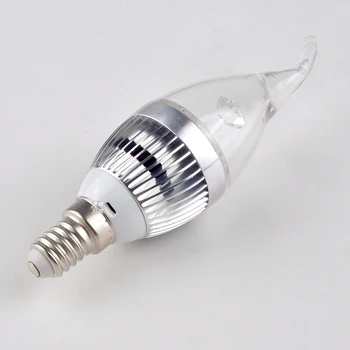 De alta potencia de Dimmable 6W 550lm Bombilla vela Led E12 E27 AC110-240V LED lámpara de araña de luz led de iluminación de la lámpara del proyector del bulbo
