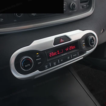 Lsrtw2017 de fibra de carbono abs aire acondicionado de los automóviles panel de control de marco de adornos para el kia sorento primer 2016 2017 2018 2019 2020