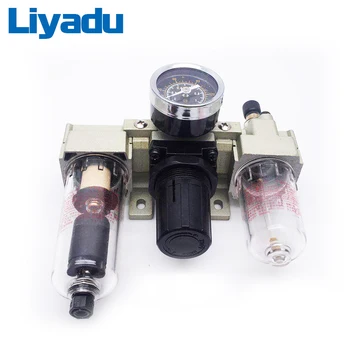 AC2000-02D G1/4 Sanlian piezas de Aceite y separador de agua Filtro de aire del compresor de Reducir la regulación de la presión de la válvula de drenaje Automático