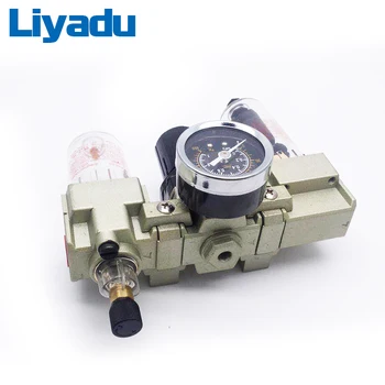 AC2000-02D G1/4 Sanlian piezas de Aceite y separador de agua Filtro de aire del compresor de Reducir la regulación de la presión de la válvula de drenaje Automático