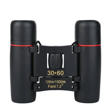 30x60 Plegable Binoculares con un Zoom potente visión nocturna prismáticos para al aire libre, Observación de Aves que Viajan Caza Camping