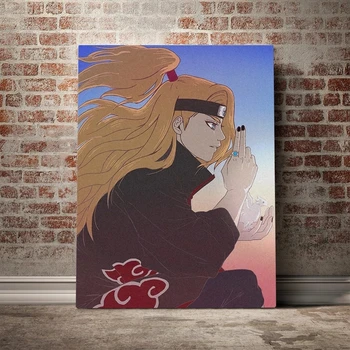Lienzo de Anime Deidara Akatsuki de Naruto Fotos de la Decoración del Hogar Pinturas Cartel HD Impresiones de Arte de Pared Modular de Salón No Enmarcado
