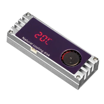 Disipador de calor del Refrigerador w/ Turbo de la Pantalla de Temperatura Ventilador Digital de Ordenador en Casa, Accesorios para 2280 22110 M. 2 SSD