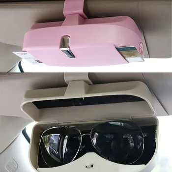 Coche Universal Gafas Cuadro Titular de Almacenamiento Caso de Gafas de sol de Montaje de Ford, VW, Audi, BMW Benz Interiores de Automóviles Accesorios Clip de Visor