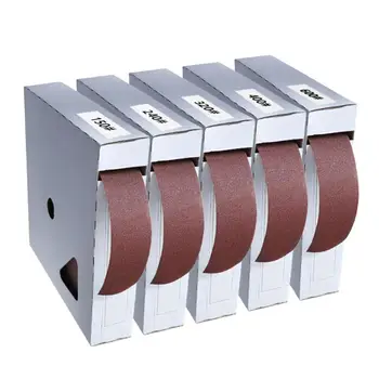 50m/caja de papel de Lija de Pulido Abrasivo Cinturón de Metal, Carpintería de Vidrio Pulido Electrostática de Suministro de Lijado Duradera de Papel
