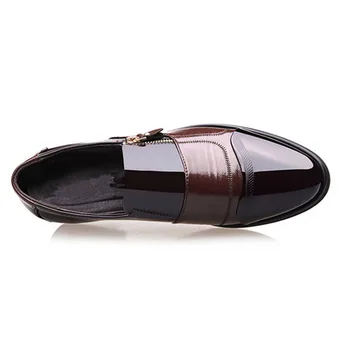 2019 Formal de los Zapatos de los Hombres Punta del Dedo del pie de los Hombres Zapatos de Vestir de Cuero de Patente de los Hombres de Oxford Zapatos Formales Para los Hombres de la Moda de Vestir Calzado 38-48