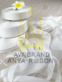 36mmX90m sin teñir de blanco pura seda bordado de cinta delgada de tafetán de alta calidad de la cinta de seda Anya Cinta de Artesanía